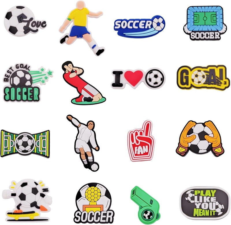 YMHOETS 25 30 Pieces Sports Shoe Charms for Boys Men Video Game Camping Fishing Clogs Shoe Decorations Charms Accessories for Kids Party Favor - Image 3